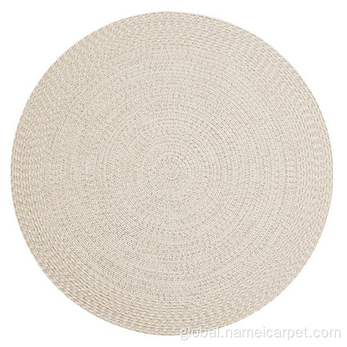China PP braided woven round patio deck mat Manufactory